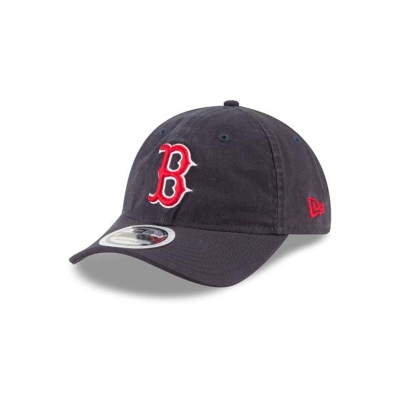 Blue Boston Red Sox Hat - New Era MLB Packable 9TWENTY Adjustable Caps USA7906241